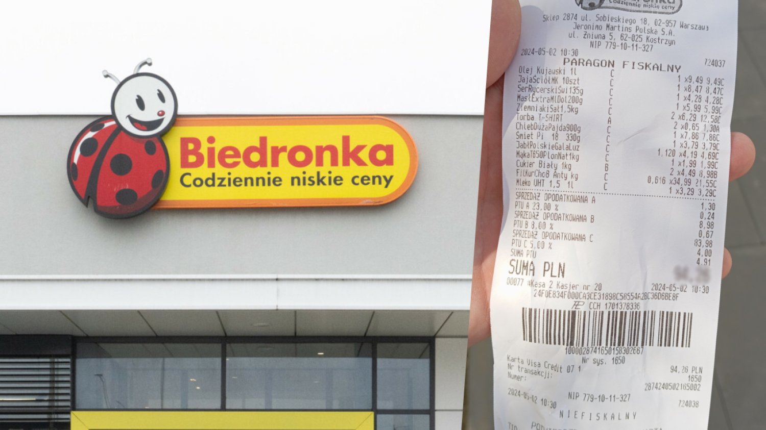Rząd Tuska cieszy się ze spadku inflacji. A tak wzrosły ceny w Biedronce.