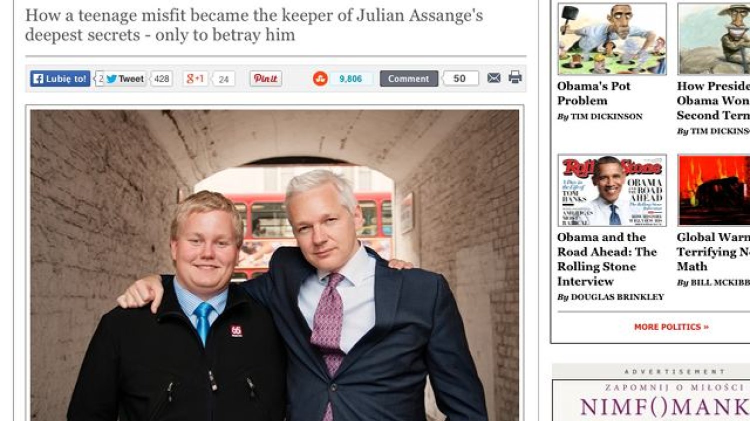 Sigurdur "Siggi" Thordarson i Julian Assange w 2011 roku