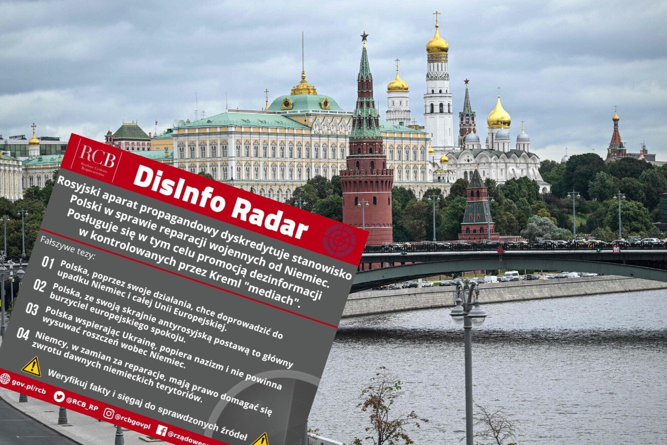 RCB ostrzega przed dezinformacją ze strony Rosji nt. reparacji.