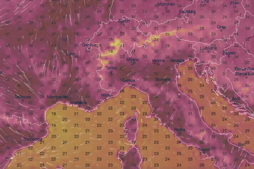 W północnej części Włoch w najbliższych dniach będzie nieprawdopodobnie gorąco.
