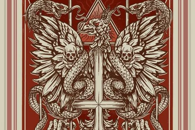 Taka grafika promowała trasę koncertową Behemotha "Rzeczpospolita Niewierna".