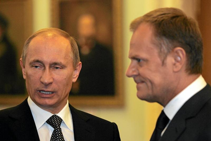 Władimir Putin i Donald Tusk