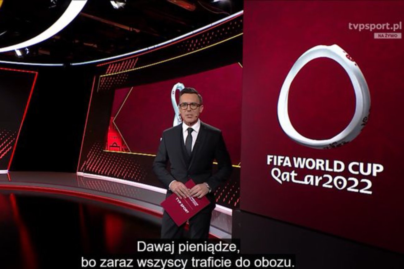 TVP Sport zaliczyło poważną wpadkę podczas otwarcia MŚ w Katarze. TVP Sport zaliczyło poważną wpadkę podczas otwarcia MŚ w Katarze.
