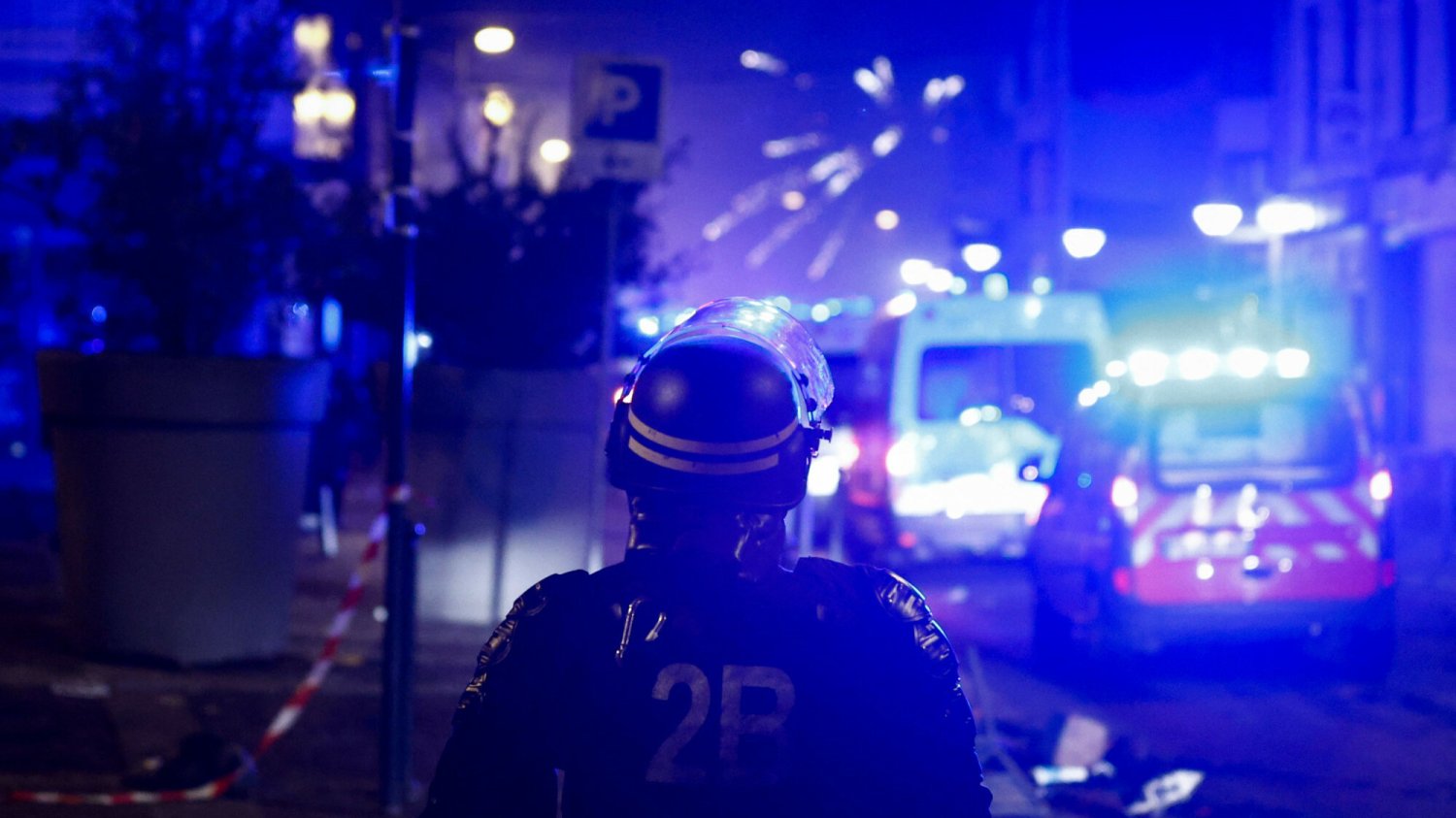 Chaos i zniszczenie podczas protestów w Marsylii.