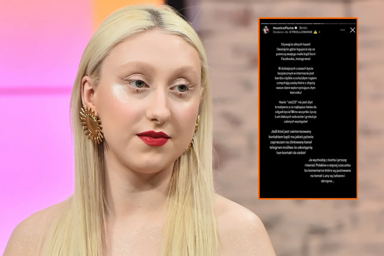 Konto Luny na Instagramie zhakowane. Zaskakująca wiadomość od włamywacza