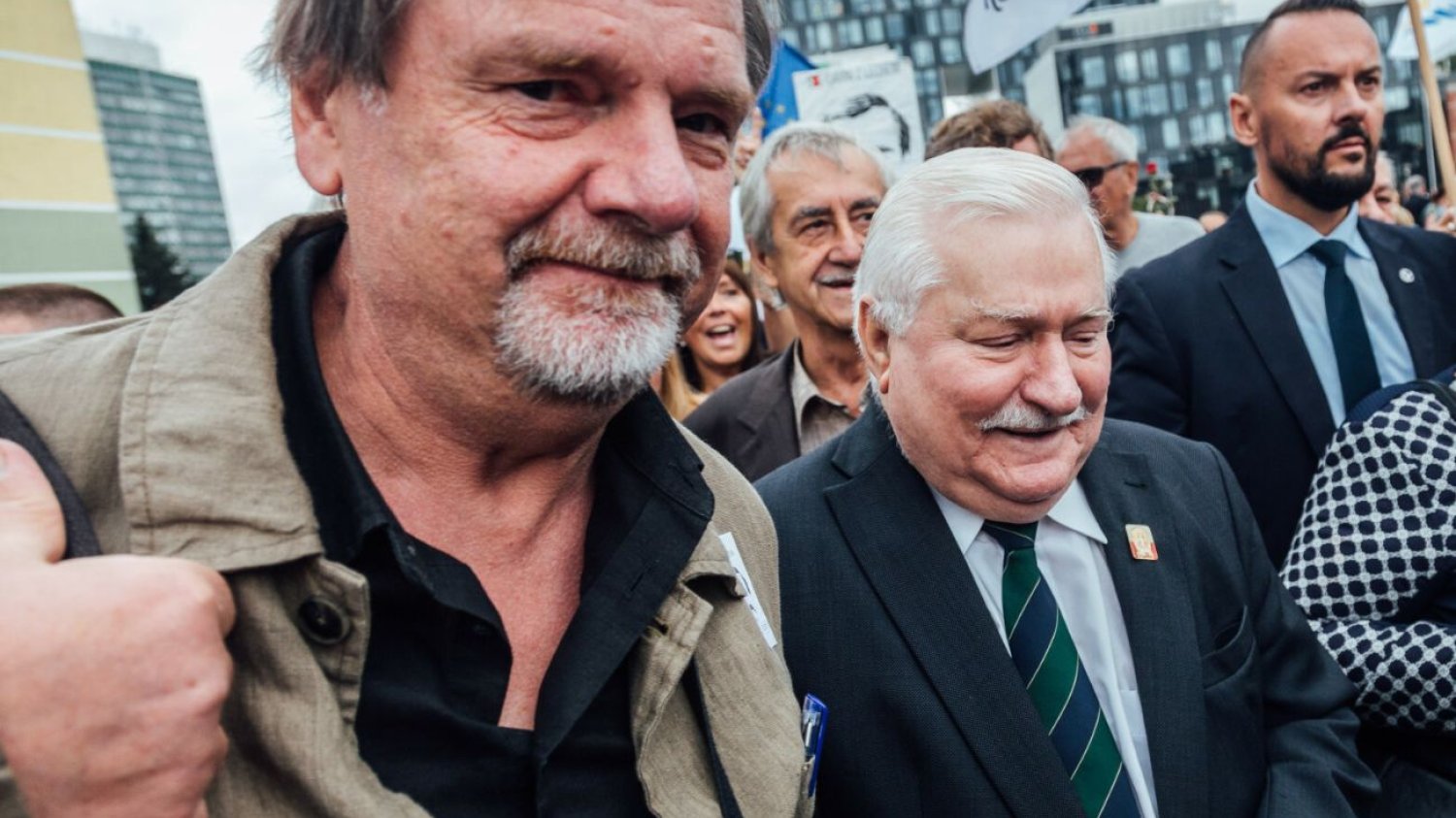 Chris Niedenthal z Lechem Wałęsą
