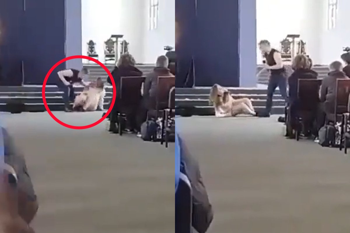 Sceny z rekolekcji w kościele w Toruniu obiegły polski internet.