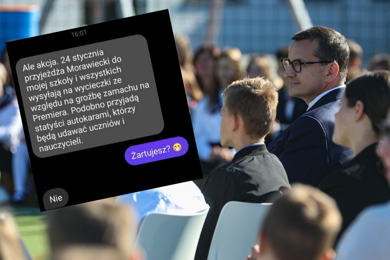 Statyści uczniów mają przyjechać na spotkanie z premierem w szkole