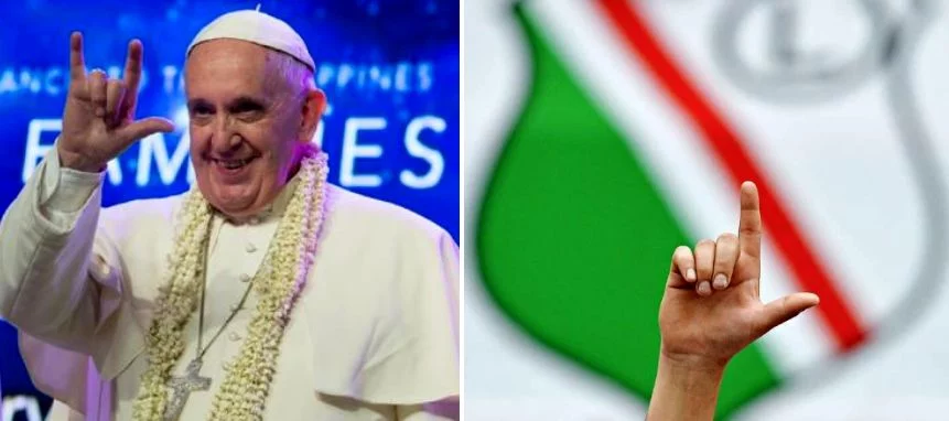 Co oznaczają w języku migowym popularne w kulturze masowej gesty używane zarówno przez samego papieża Franciszka, jak i przez kibiców Legii? Język migowy: wszystko, co warto wiedzieć. Co oznaczają popularne gesty?