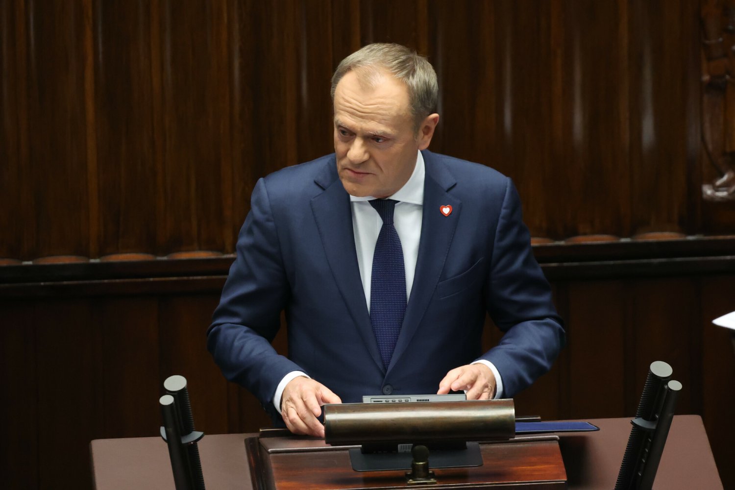 Premier Donald Tusk podczas exposé.