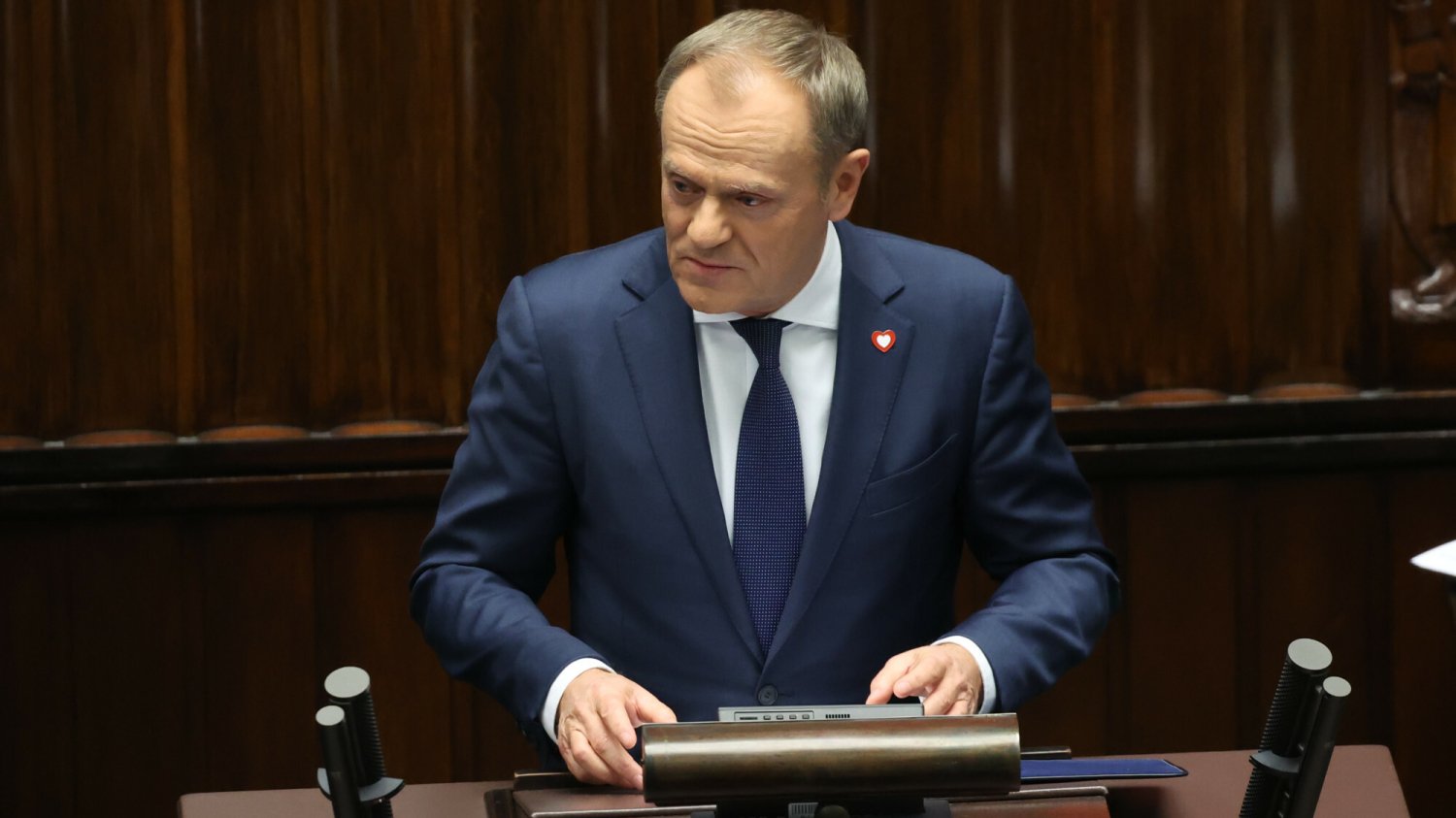 Premier Donald Tusk podczas exposé.
