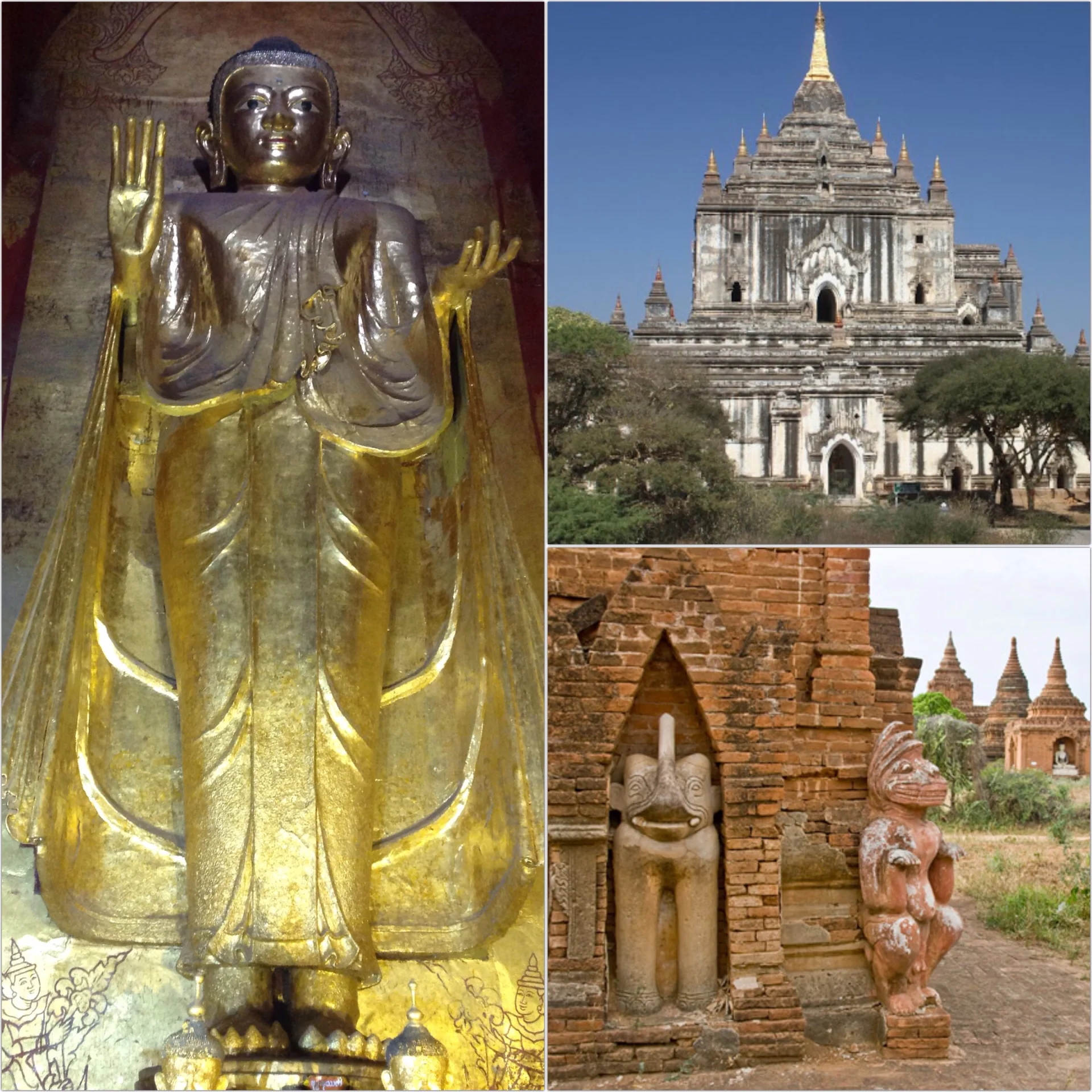 Złoty Budda ze świątyni Ananda.  Świątynie w Bagan/Birma