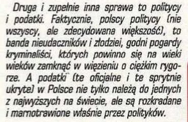 Podatki, polityka... typowe pismo o grach komputerowych.