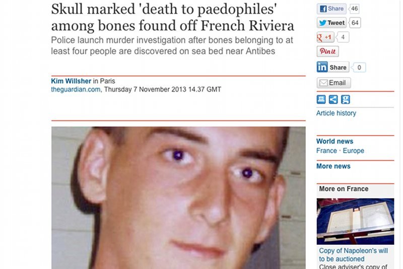 Wyłowiono czaszkę z napisem "śmierć pedofilom". Kości znajdowały się w morzu od dziesięciu lat