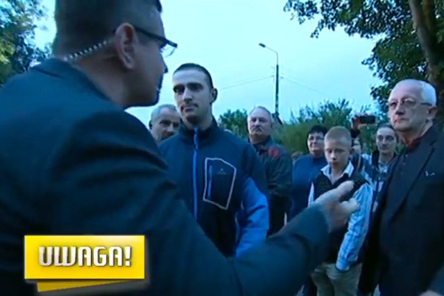 Kadr z nagrania wykonanego przez ekipę programu "Uwaga" (TVN)