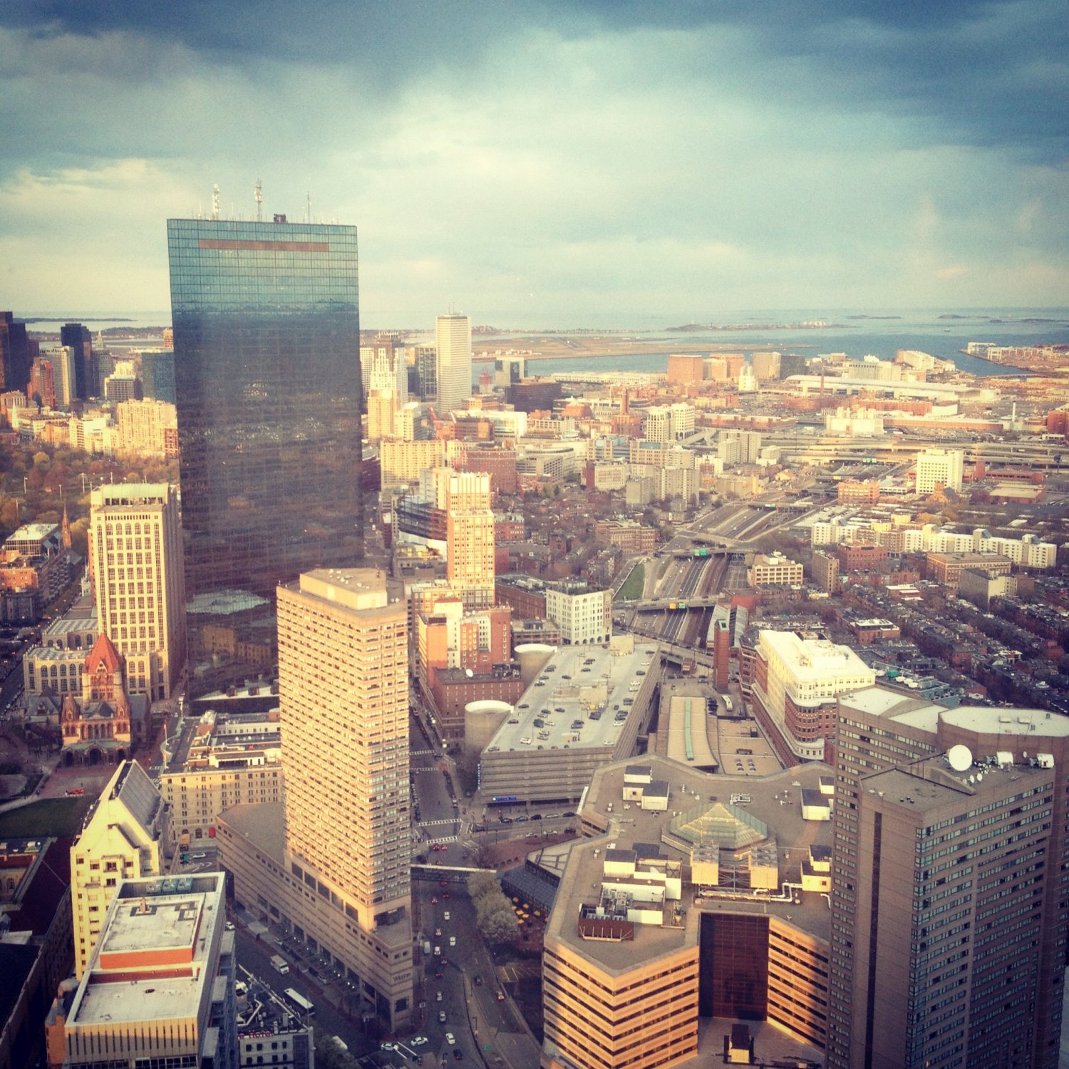 Boston z wieży obserwacyjnej.