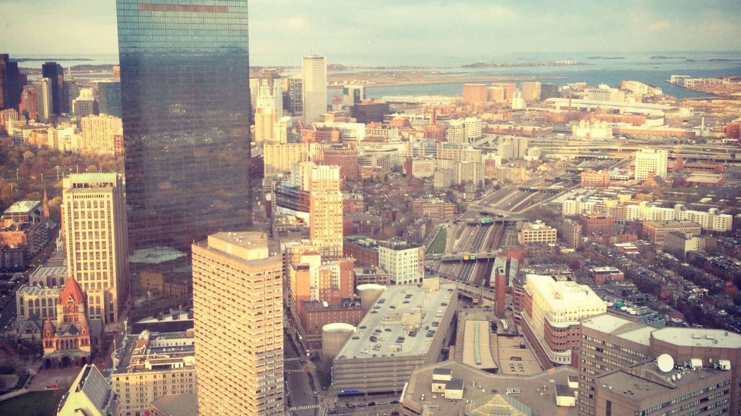 Boston z wieży obserwacyjnej.