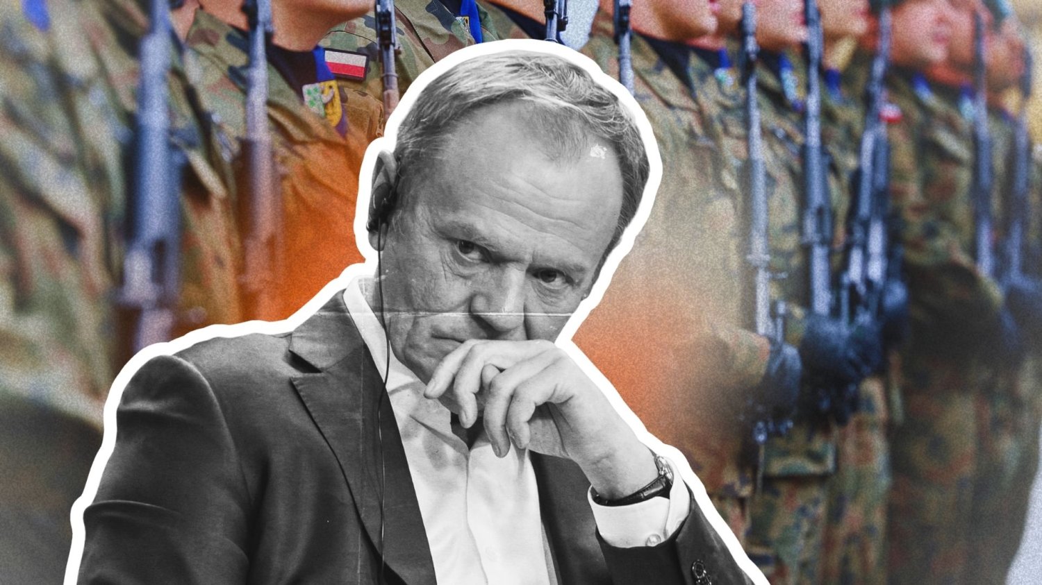 Donald Tusk na tle polskich żołnierzy Donald Tusk na tle polskich żołnierzy
