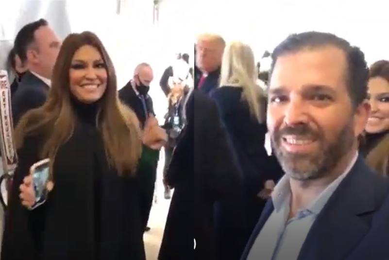 Donald Trump Junior pokazał kulisy wiecu prezydenta USA w Waszyngtonie.