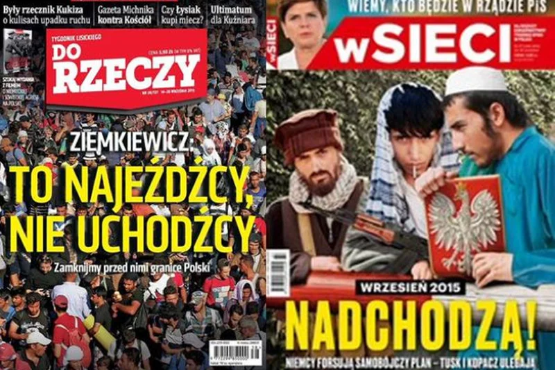 Kontrowersyjne okładki prawicowych tygodników.