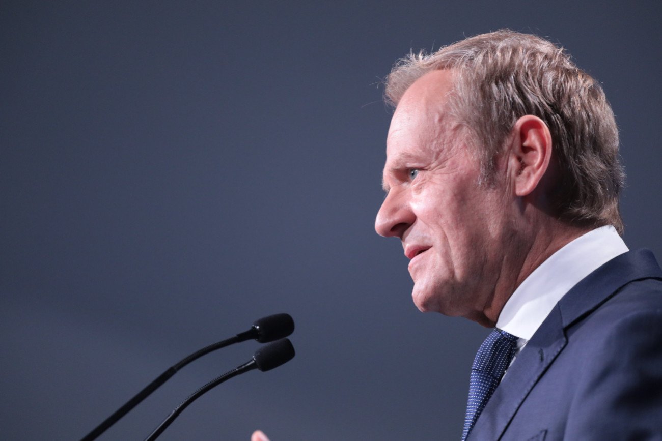 Donald Tusk zachwalał Rafała Trzaskowskiego w Szczecinie.