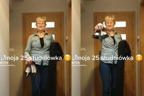 Polonistka pokazała, jak ubrała się na studniówkę.
