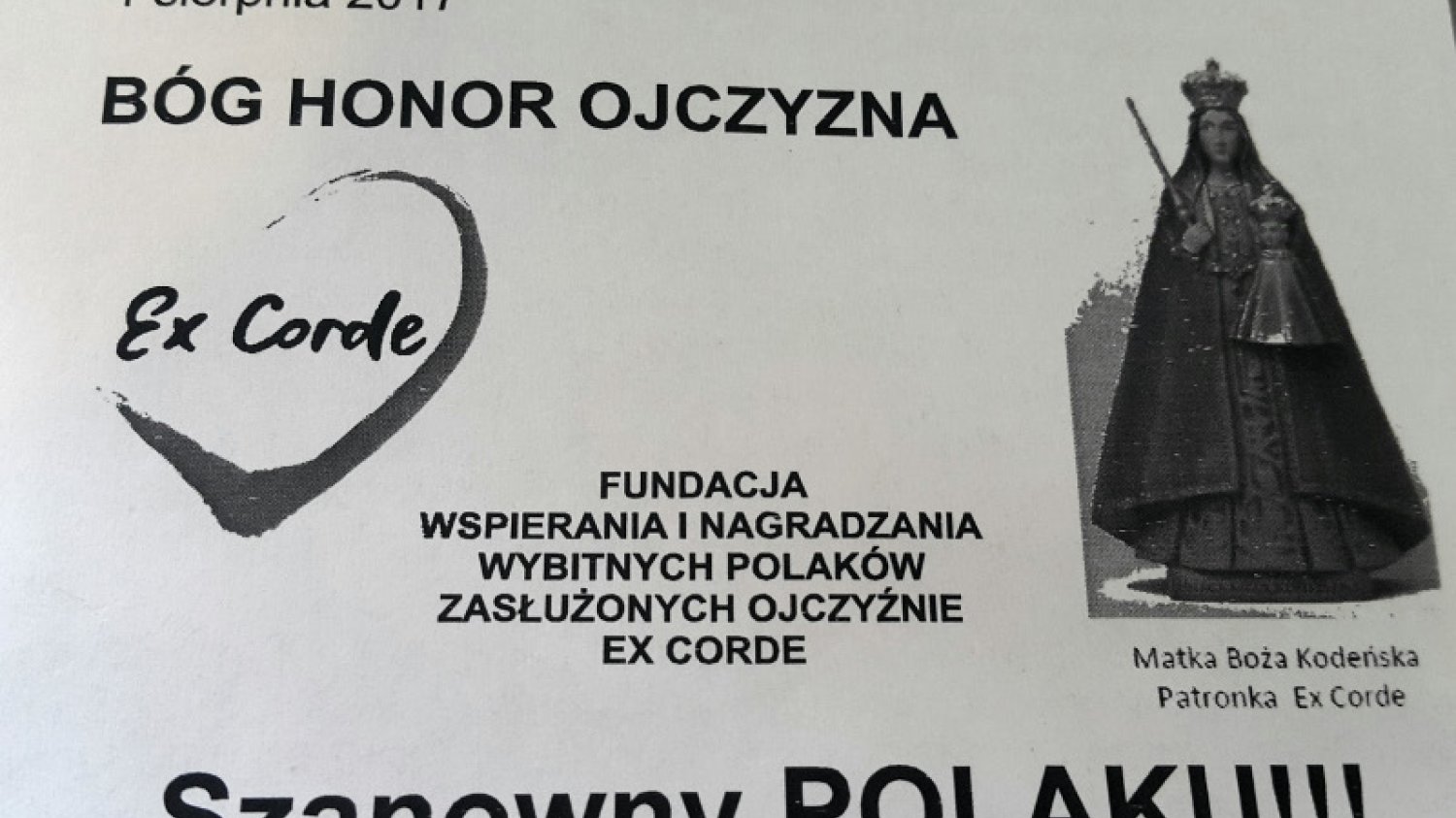 Taką ulotkę można dostać na Krakowskim Przedmieściu. Nowa fundacja Ex Corde zbiera pieniądze na warszawski pałacyk dla "Naczelnika", czyli "Pana Jarosława Kaczyńskiego".