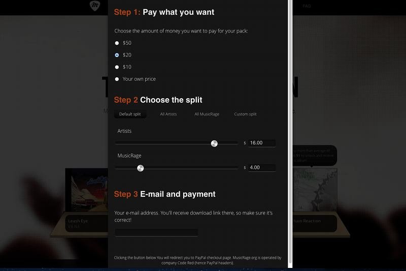 Użytkownik sam decyduje, ile płaci za muzykę oraz ile z tej kwoty przeznaczyć dla artystów.