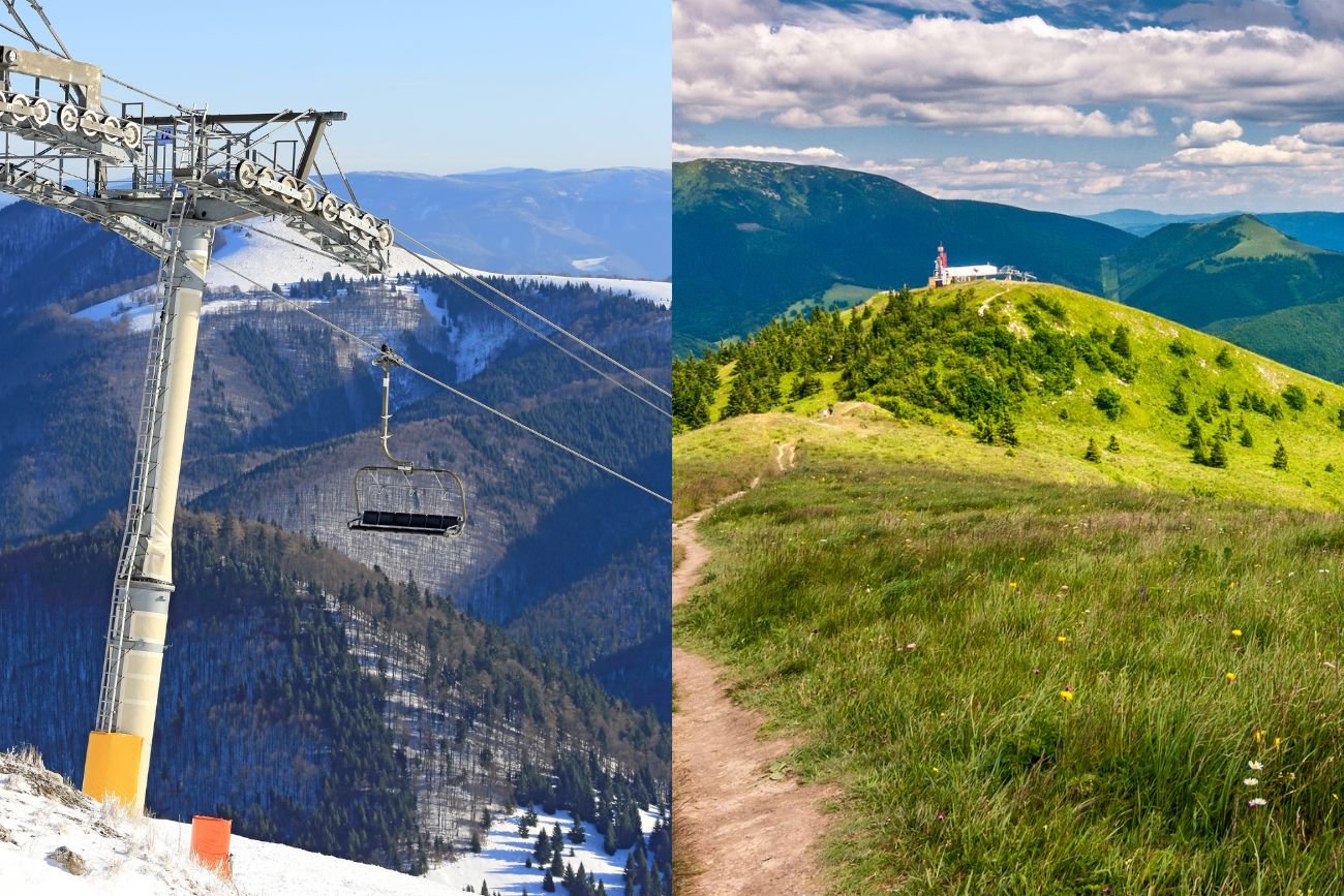 Donovaly na Słowacji - zimą i latem.