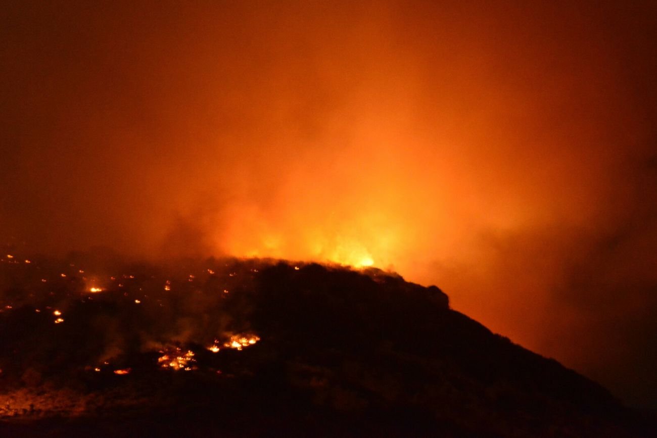 Pożar na greckiej wyspie Eubea