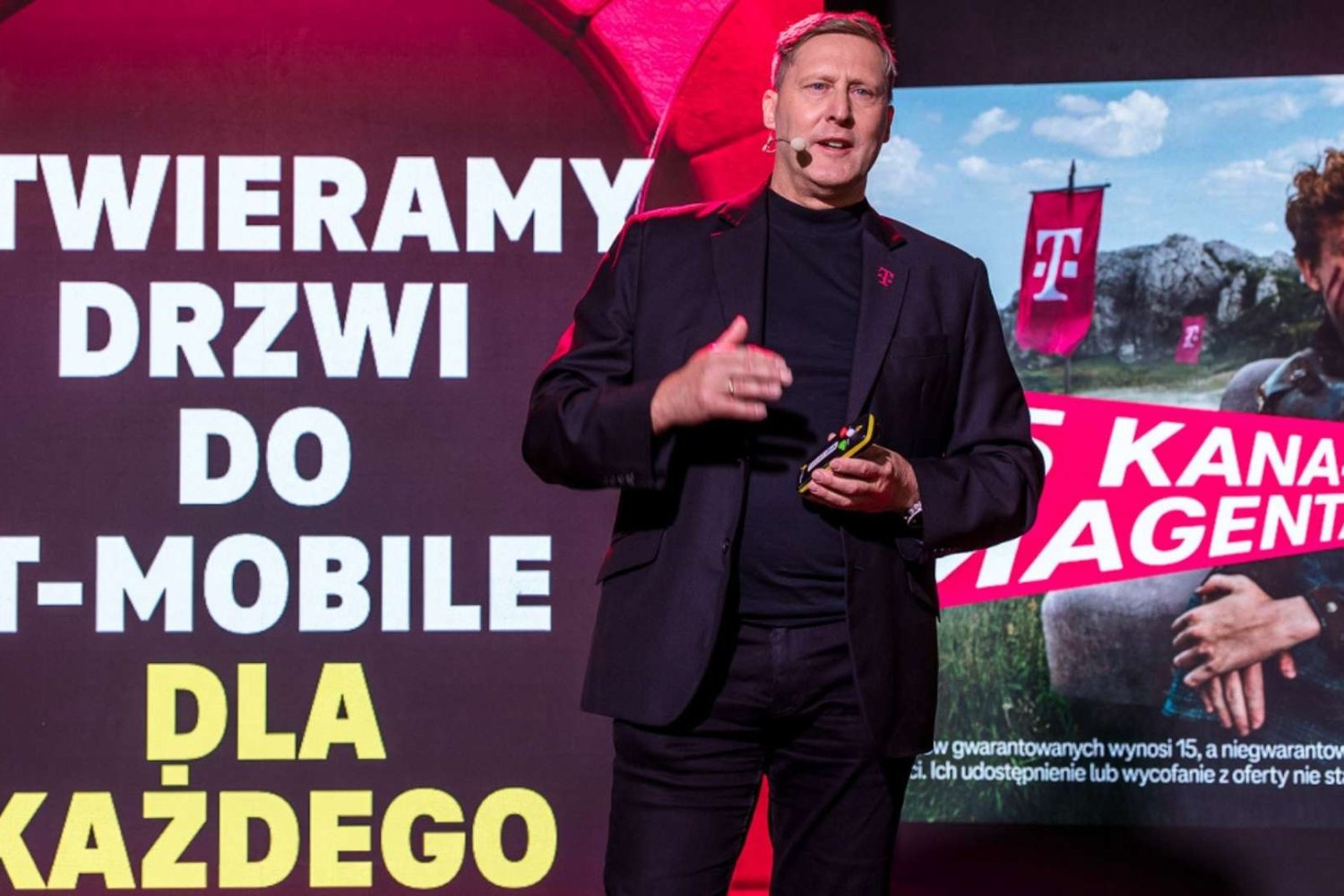 Andreas Maierhofer, prezes zarządu T-Mobile Polska, podczas prezentacji Magenta TV