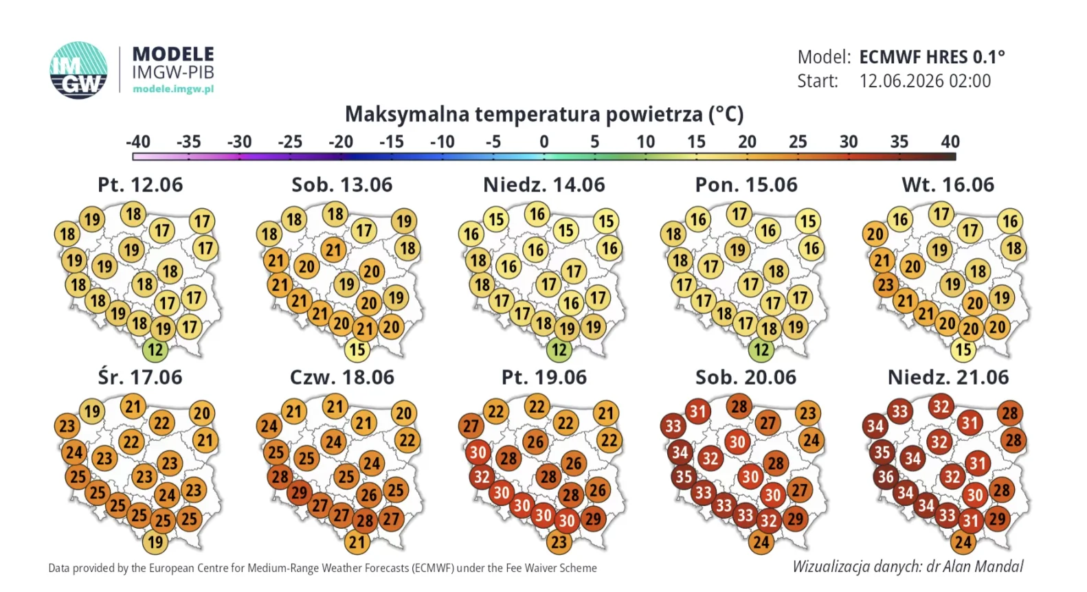 IMGW, prognoza pogody, mapy