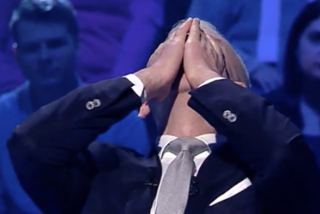 Łukasz Grzesiak odpadł w "Milionerach" już po drugim pytaniu, dotyczącym baśni o Kopciuszku.