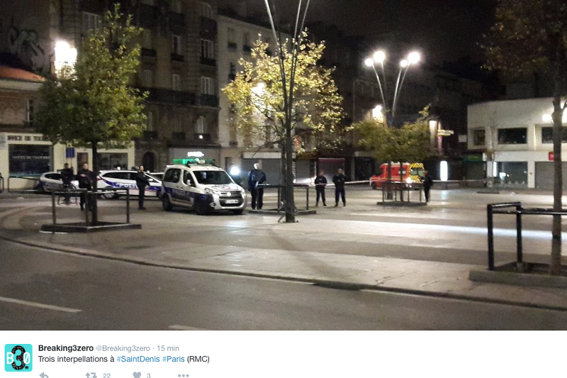 Obława w północnej części Paryża na jednego z terrorystów.
