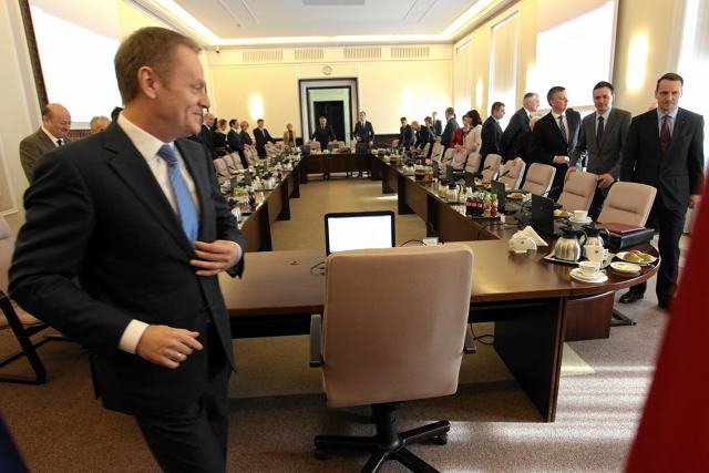 Premier Tusk podczas posiedzenia Rady Ministrów