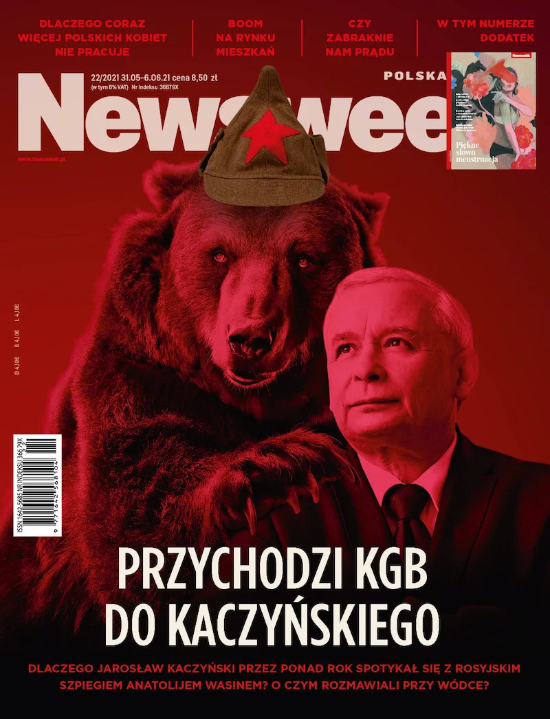 "Dlaczego Jarosław Kaczyński przez ponad rok spotykał się z rosyjskim szpiegiem Anatolijem Wasinem? O czym rozmawiali przy wódce?" – pyta Tomasz Piątek w tygodniku "Newsweek".