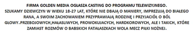 Tak producenci programu szukali uczestniczek reality show "Projekt Lady".