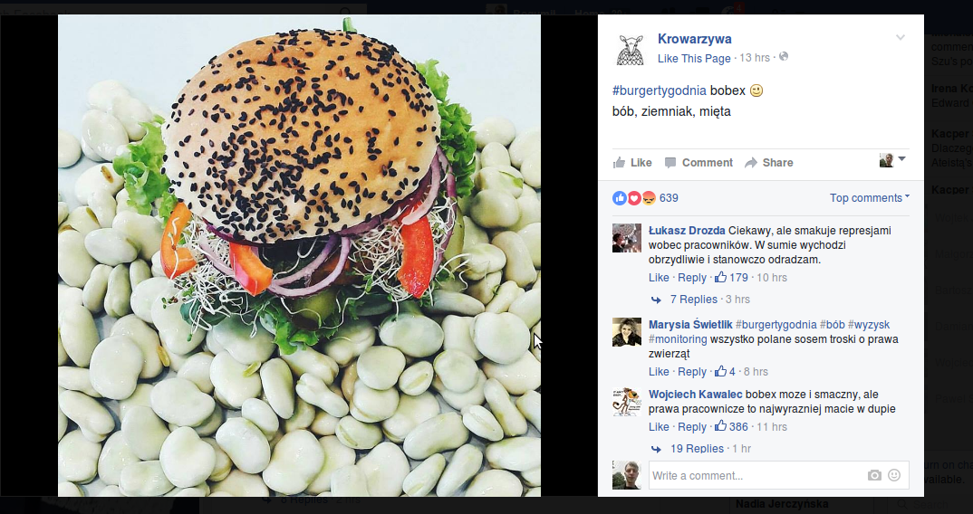Bobex -  nowy  burger Krowarzyw, który nie dożył premiery.