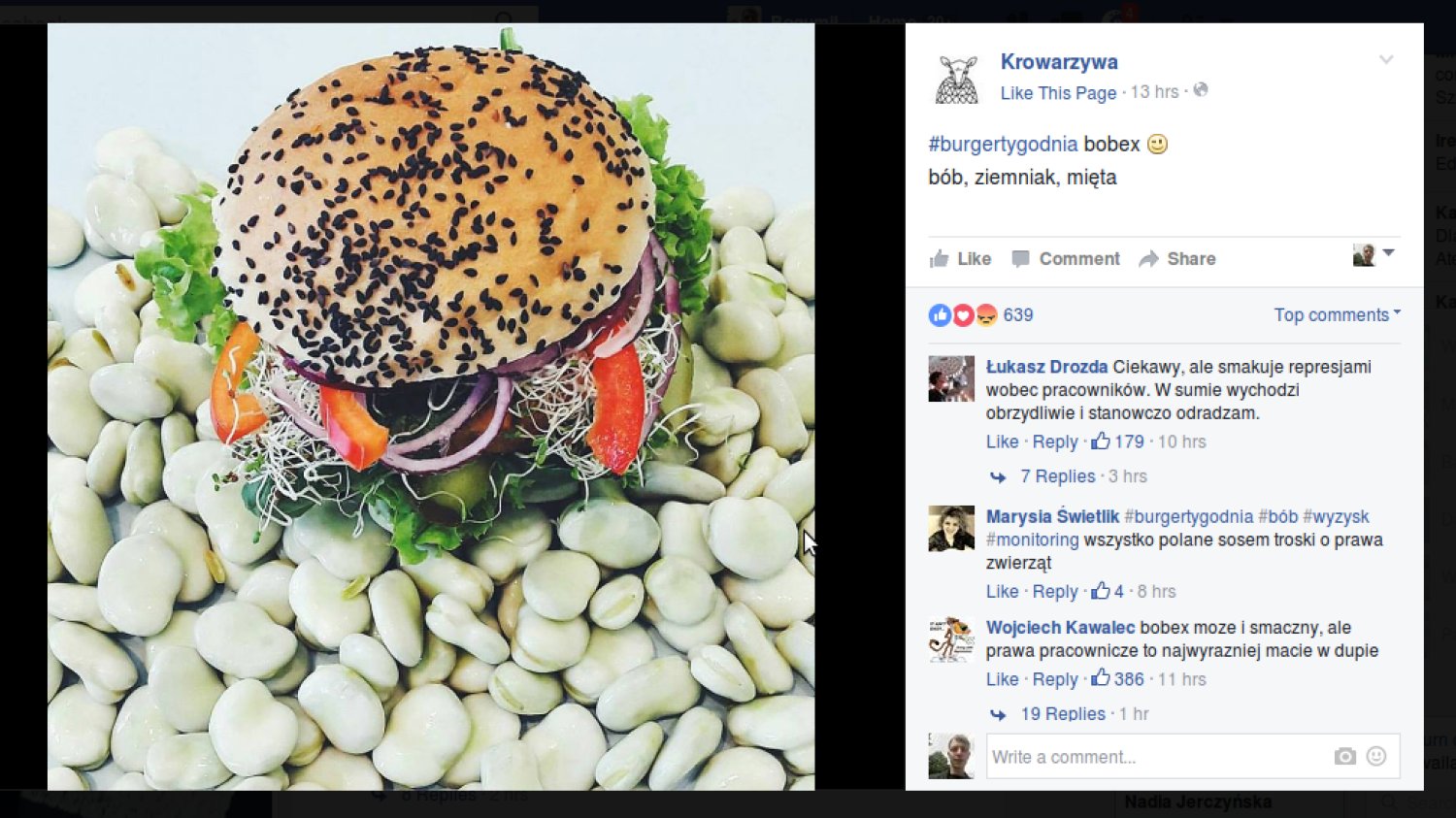 Bobex -  nowy  burger Krowarzyw, który nie dożył premiery.