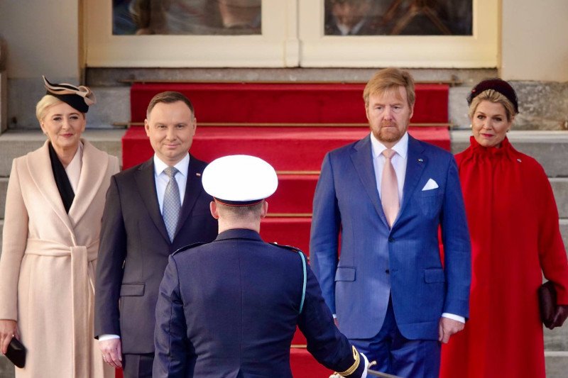 Prezydent Andrzej Duda wraz z małżonką byli gośćmi holenderskiej pary królewskiej.