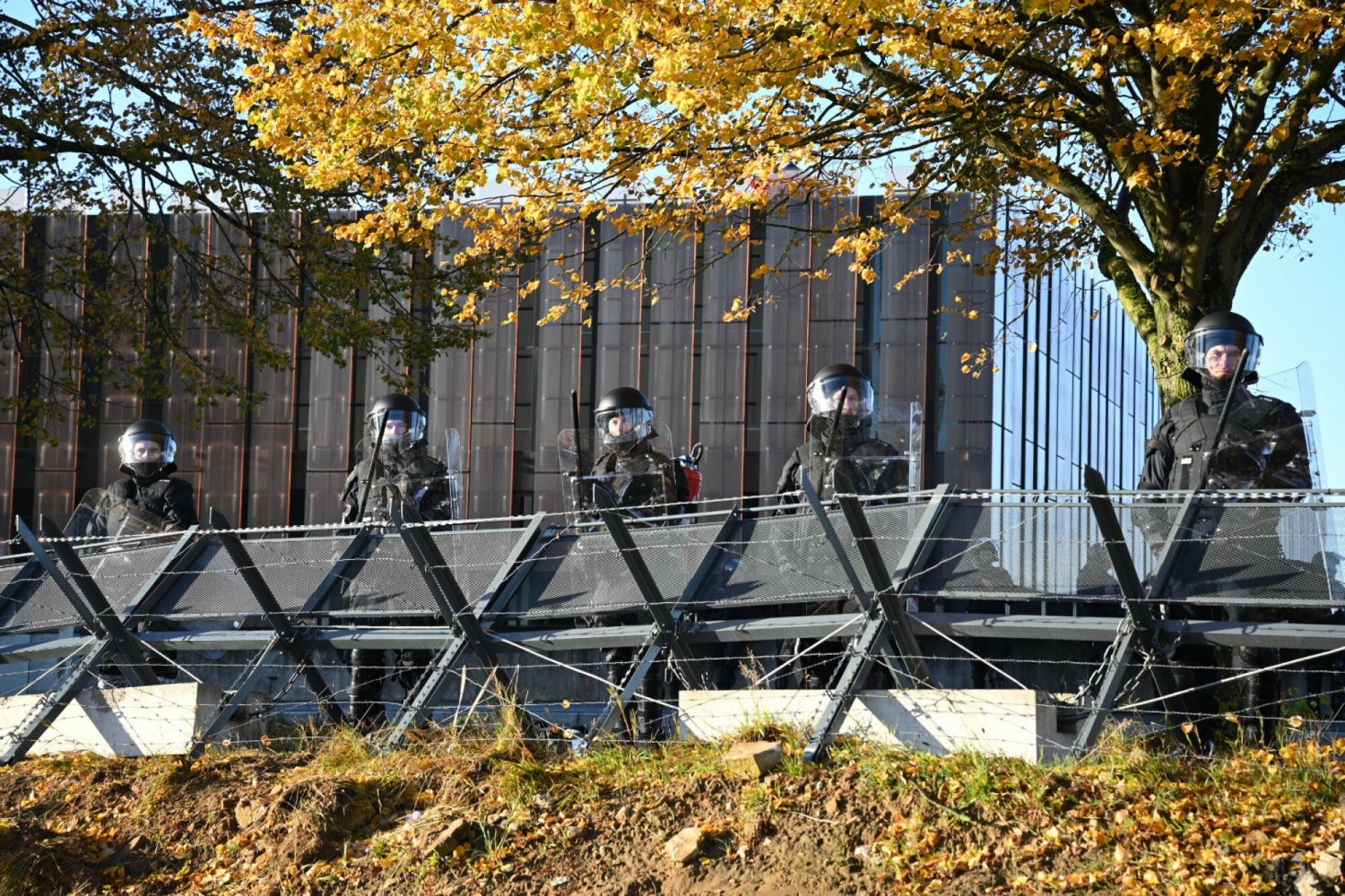 Protest "Solidarności" przed siedzibą Trybunału Sprawiedliwości Unii Europejskiej w Luksemburgu.