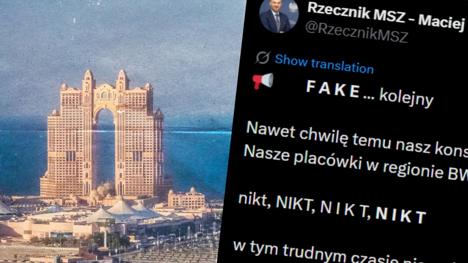 MSZ reaguje ws. ambasady w ZEA. Doniesienia o ewakuacji wywołały zamieszanie