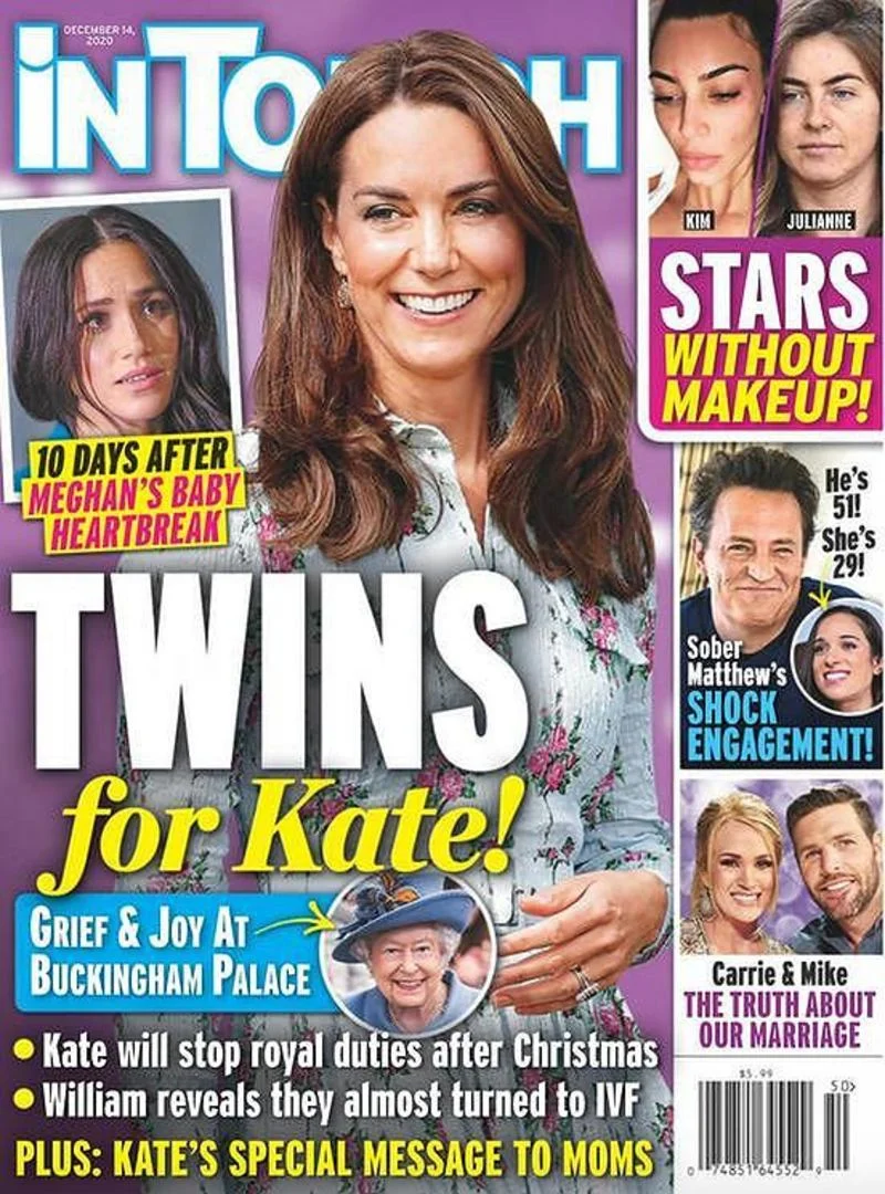 Księżna Kate w ciąży na okładce 'In Touch'