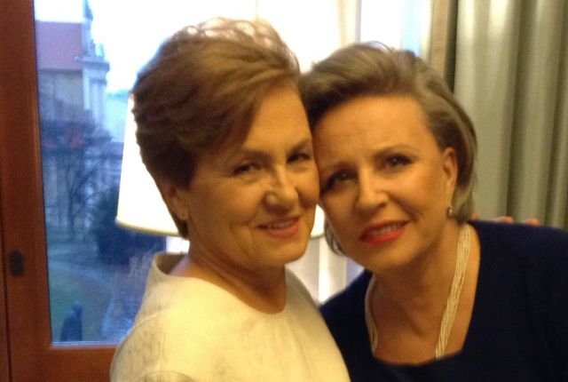 Krystyna Janda i Danuta Wałęsowa