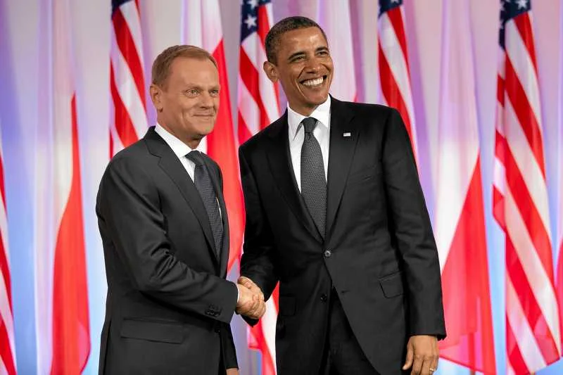 Donald Tusk i Barack Obama podczas wizyty prezydenta USA w Polsce w 2011 roku