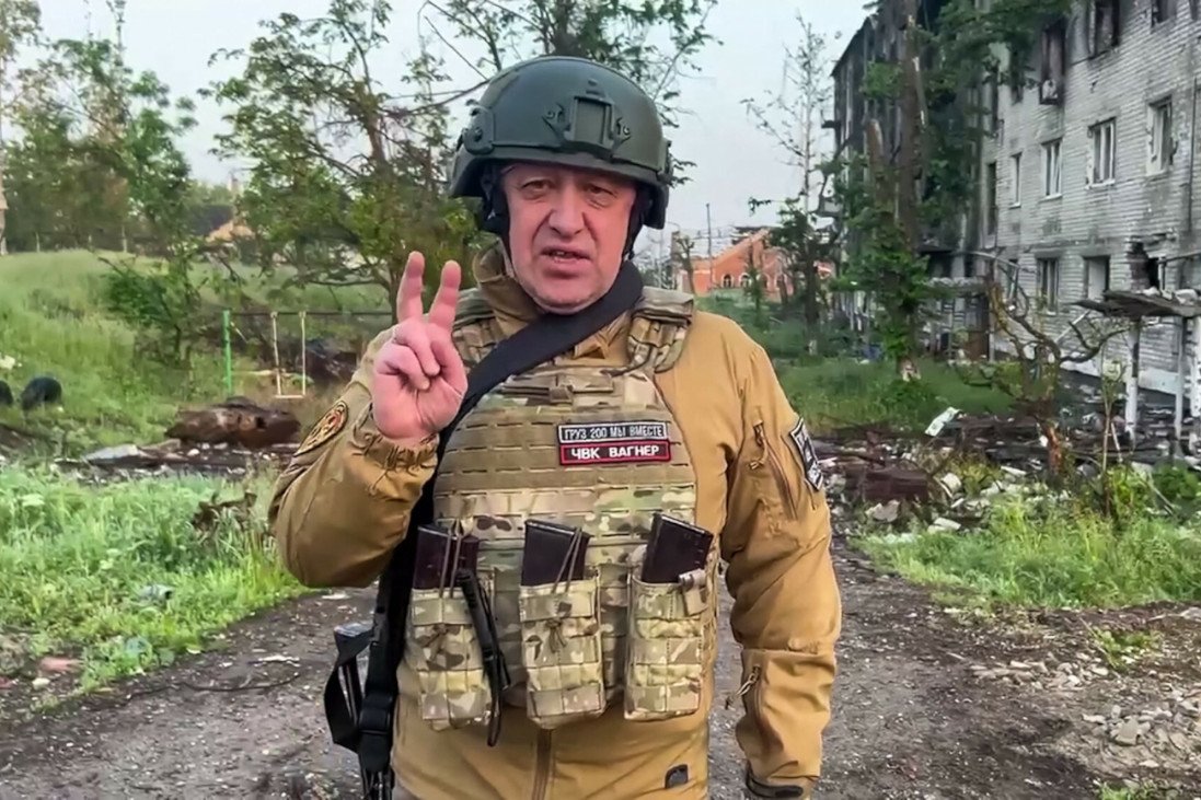 Jewgienij Prigożin po zdobyciu Bachmutu