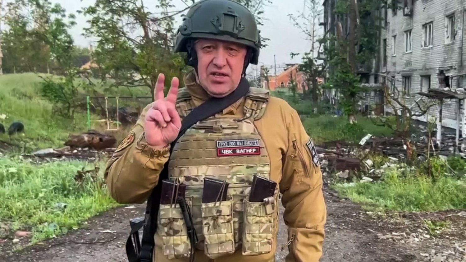 Jewgienij Prigożin po zdobyciu Bachmutu