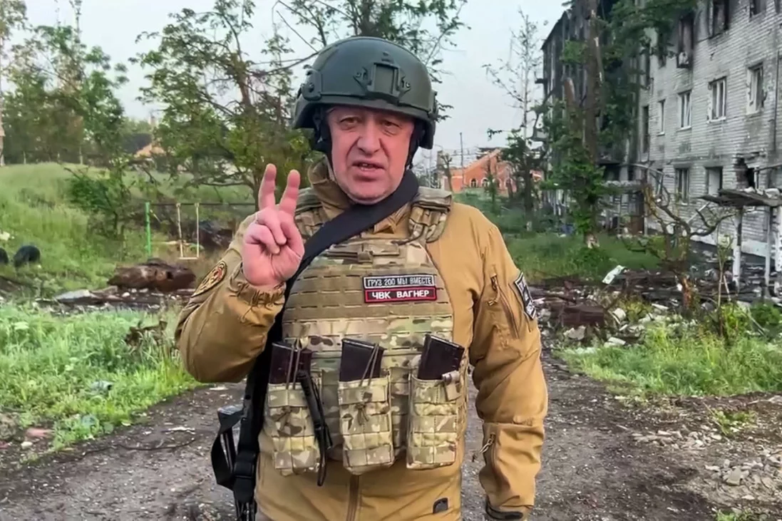 Jewgienij Prigożin po zdobyciu Bachmutu