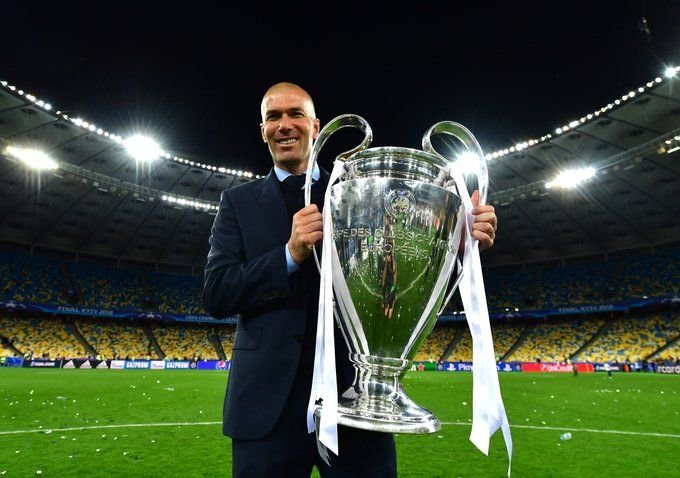 Tak Zinedine Zidane cieszył się z triumfu nad Liverpoolem w finale w 2018 roku