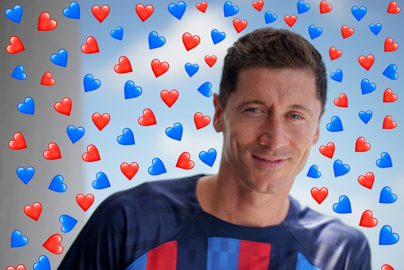 Robert Lewandowski w wersji katalońskiej, prosto z klubowego Twittera FC Barcelony. I takie to otwarcie ma Polak w Katalonii.